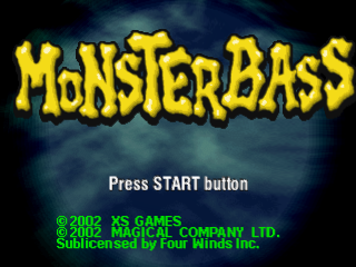 Monster Bass title screen for Playstation